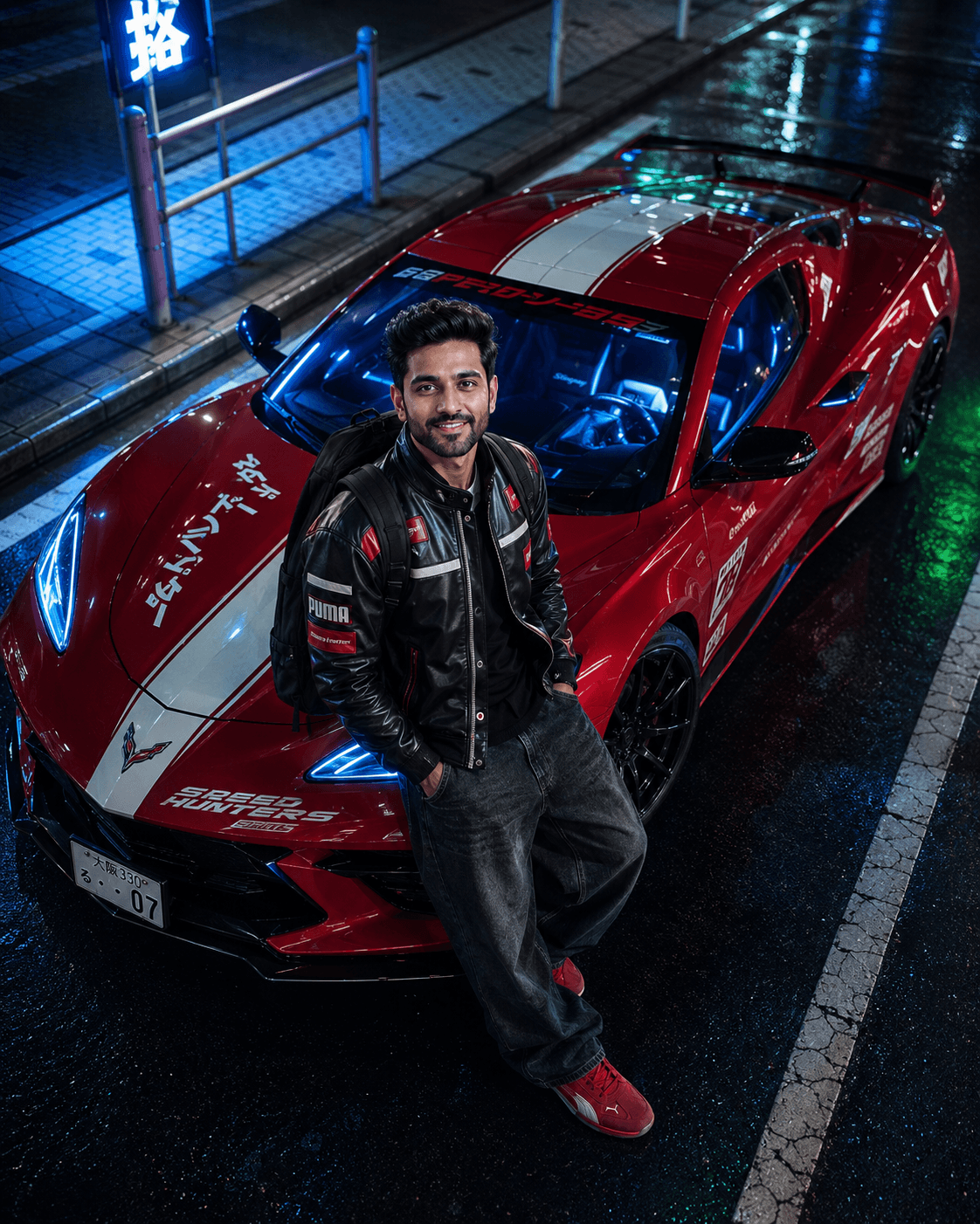 Neon Street Racer: Midnight Corvette Vibes