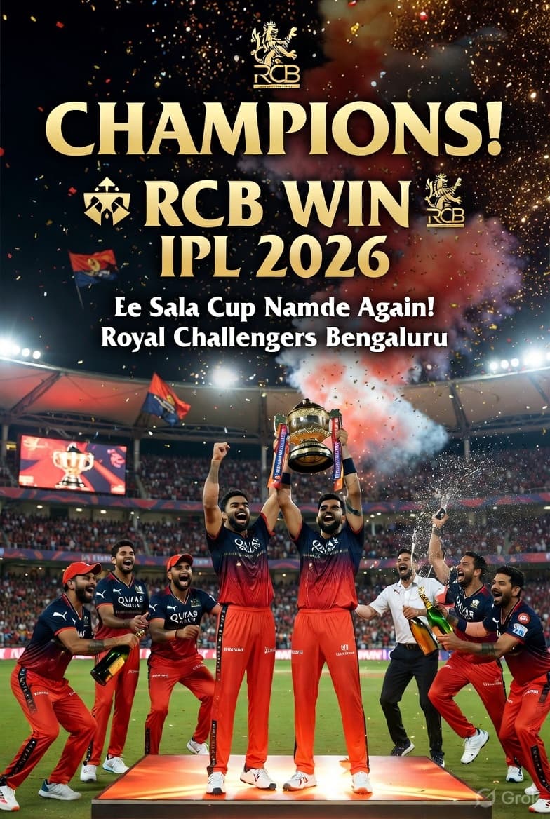 RCB Wins IPL 2026 π | Virat Kohli & Patidar Lift the Trophy