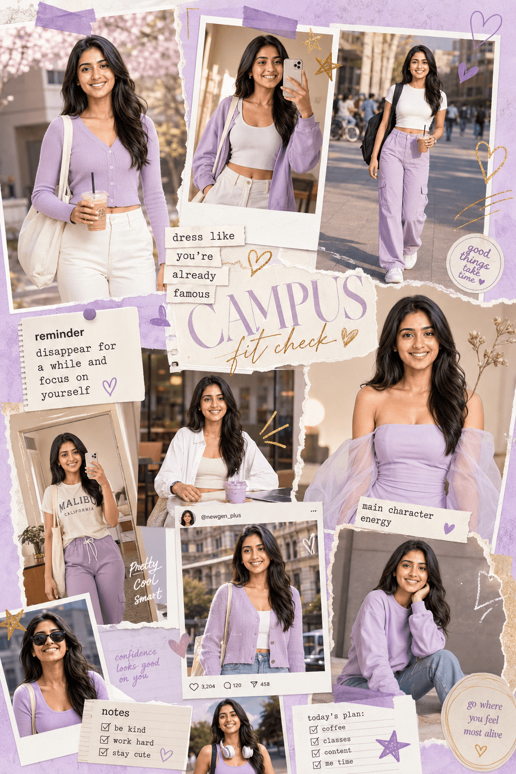 K-Fashion College Girl Collage