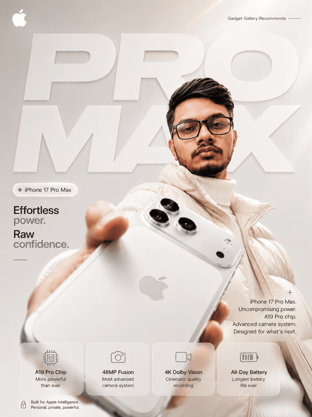 Pro smartphone campaign poster, 4:5 vertical, 8K resolution.